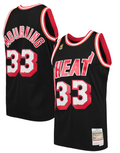 Miami Heat Alonzo Mourning 1996-97 Mitchell & Ness Black Basketball Jersey - image 1