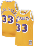 Los Angeles Lakers Kareem Abdul-Jabbar Gold 1984-85 Hardwood Classics Swingman Jersey - image 1