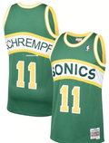 Seattle Supersonics Detlef Schrempf 1994-95 Mitchell & Ness Green Basketball Jersey - image 1
