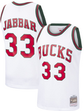 Milwaukee Bucks Kareem Abdul-Jabbar 1971-72 Mitchell & Ness White Basketball Jersey - image 1