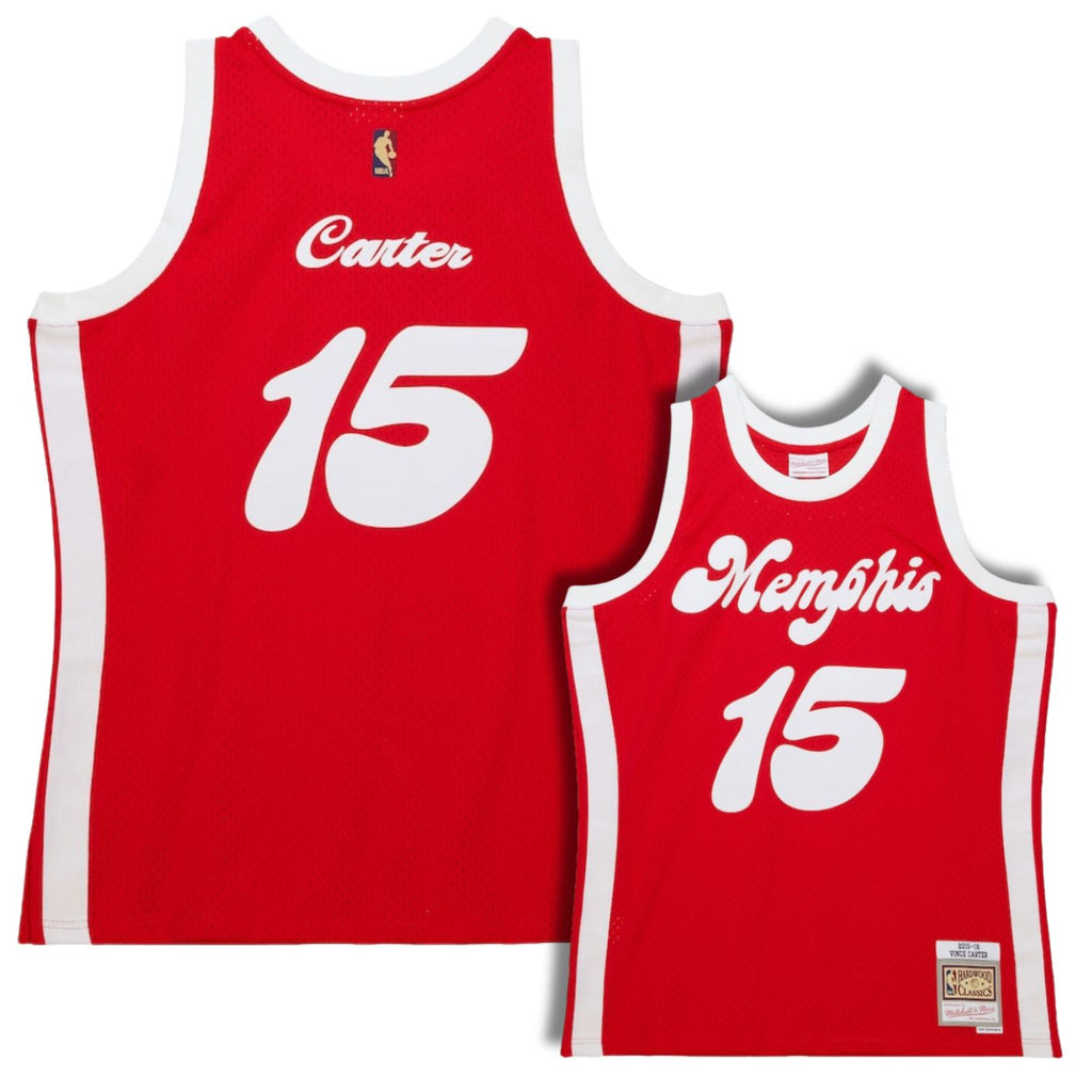 Memphis Grizzlies Vince Carter Red 2016-17 Hardwood Classics Swingman Jersey - image 1