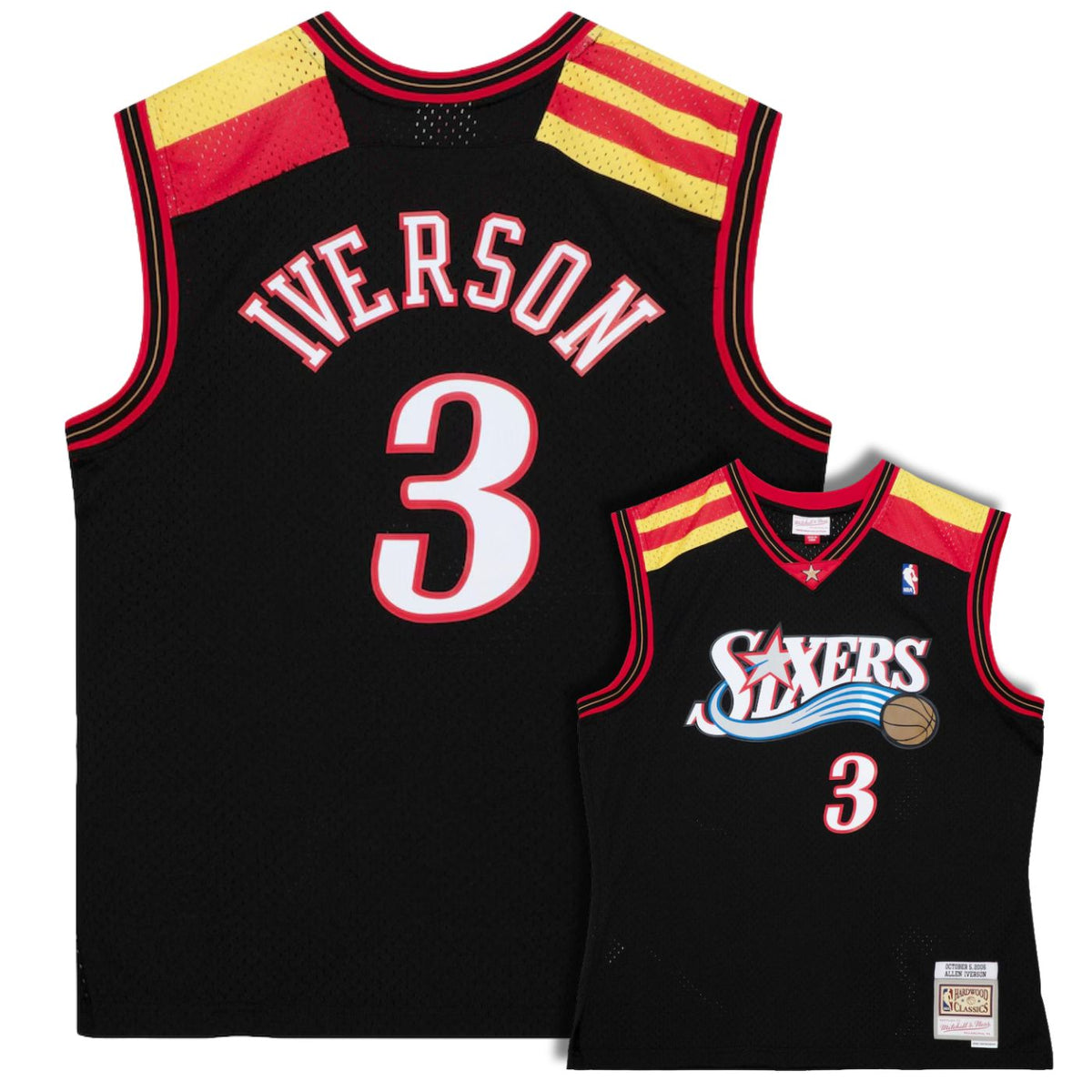 Philadelphia 76ers Allen Iverson October 5th, 2006 Hardwood Classics Swingman Jersey - image 1