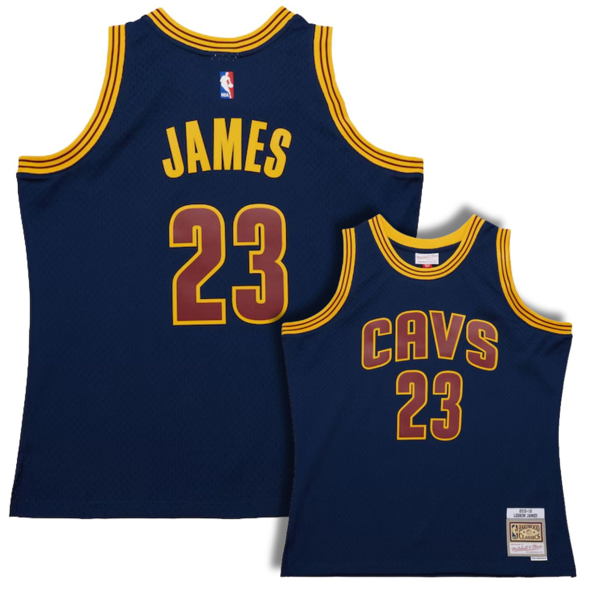 Cleveland Cavaliers LeBron James Blue 2015-16 Hardwood Classics Swingman Jersey - image 1