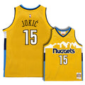 Denver Nuggets Nikola Jokic Yellow 2017-18 Hardwood Classics Swingman Jersey - image 1