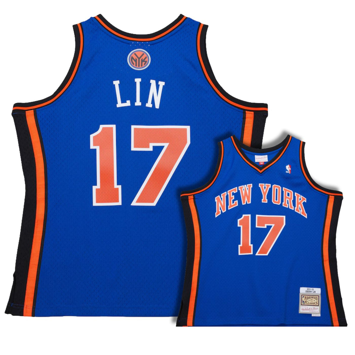 New York Knicks Jeremy Lin Royal 2011-12 Hardwood Classics Swingman Jersey - image 1