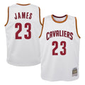 Cleveland Cavaliers LeBron James White 2015-16 Hardwood Classics Swingman Jersey - image 1