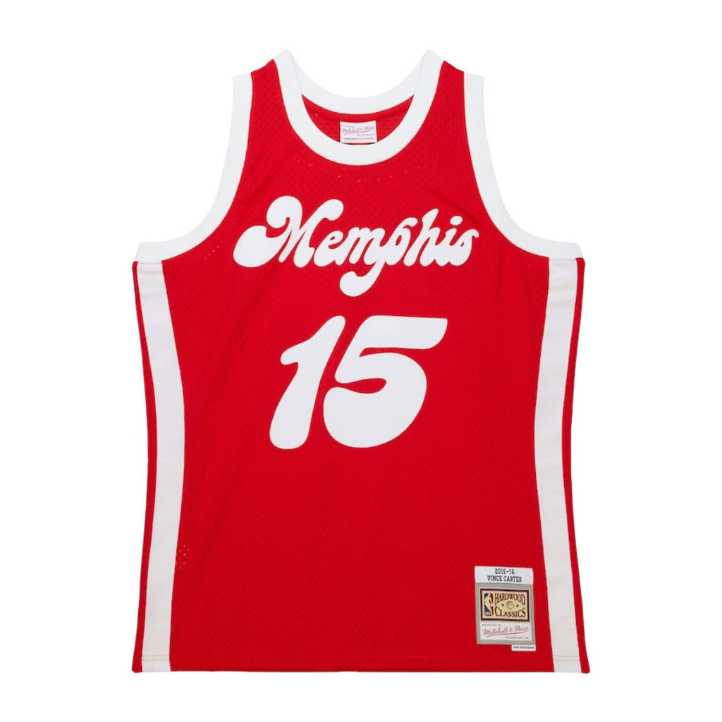 Memphis Grizzlies Vince Carter Red 2016-17 Hardwood Classics Swingman Jersey - image 3