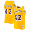 Men's Los Angeles Lakers James Worthy Mitchell & Ness Gold 1984-85 Hardwood Classics Swingman Jersey - image 1