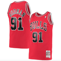 Men's Chicago Bulls Dennis Rodman Mitchell & Ness Red 1997-98 Hardwood Classics Swingman Jersey - image 1