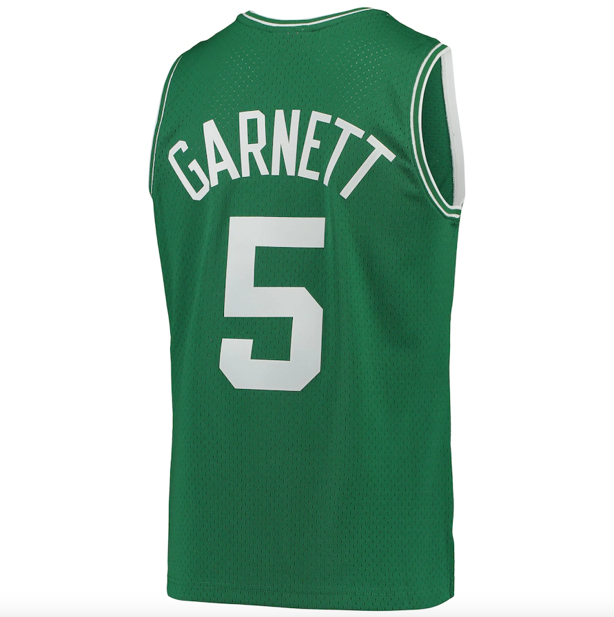 Men's Boston Celtics Kevin Garnett Mitchell & Ness Kelly Green Hardwood Classics 2007-08 Swingman Jersey - image 3