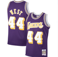 Men's Jerry West Los Angeles Lakers Mitchell & Ness 1971-72 Hardwood Classics Swingman Player Jersey - Purple - image 1