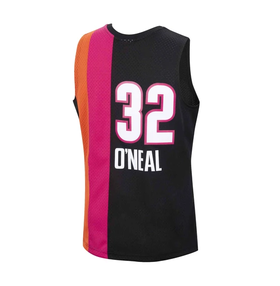 Men's Shaquille O'Neal Miami Heat Mitchell & Ness NBA 2005-06 Black Alternate Throwback Swingman Jersey - image 3