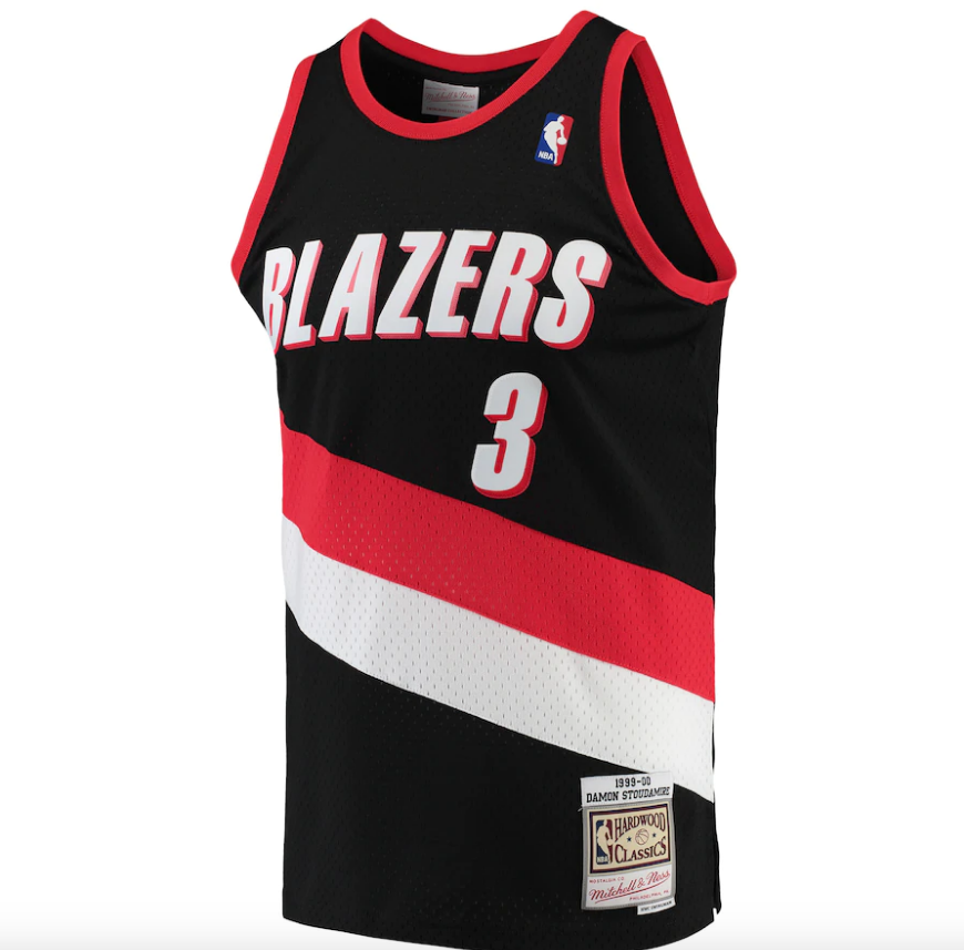 Men's Damon Stoudamire Portland Trail Blazers Mitchell & Ness Hardwood Classics Swingman Jersey - Black - image 2