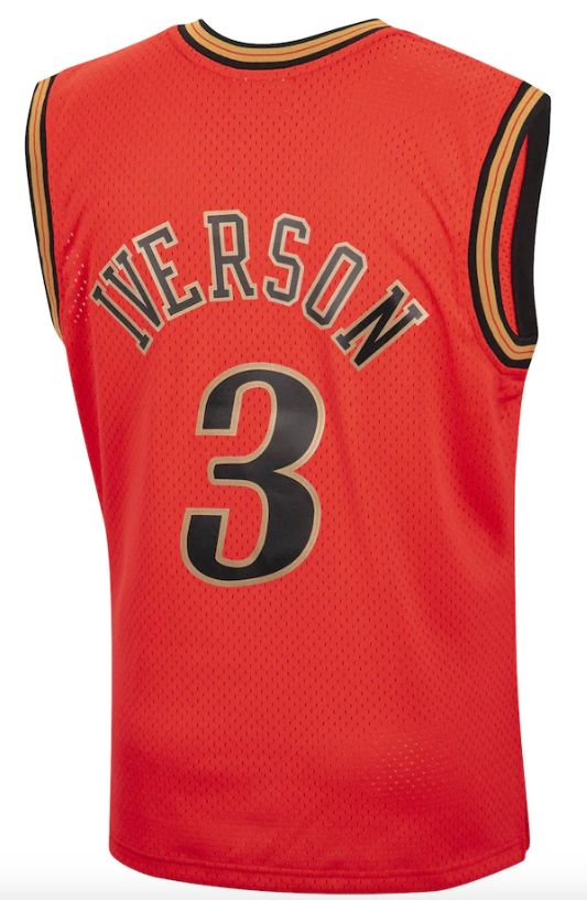 Men's Philadelphia 76ers Allen Iverson Mitchell & Ness Hardwood Classics Reload 2.0 Swingman Jersey - Red - image 3