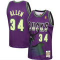 Men's Ray Allen Milwaukee Bucks Mitchell & Ness 1996-97 Hardwood Classics Reload Swingman Jersey - Purple - image 1