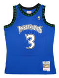 Men's Minnesota Timberwolves Stephon Marbury Mitchell & Ness Blue Hardwood Classics Swingman Jersey - image 1
