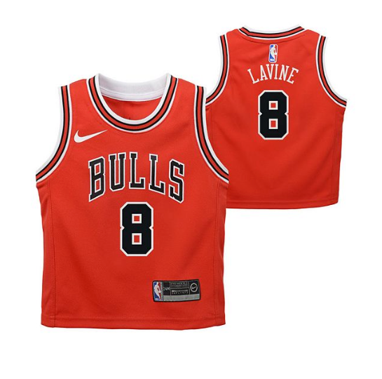 Preschool Chicago Bulls Zach Lavine Red Nike Swingman Icon Jersey - image 1