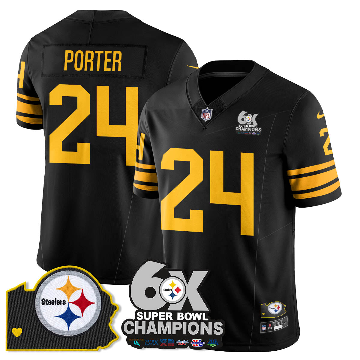 PIT 6-Time Champions Patch Vapor Limited Jersey - image 5