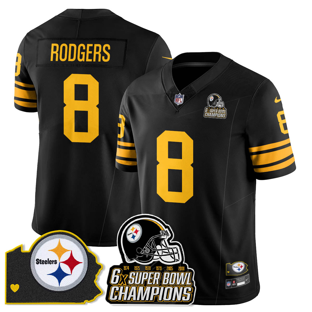 PIT 6-Time Champions Patch Vapor Limited Jersey - image 34