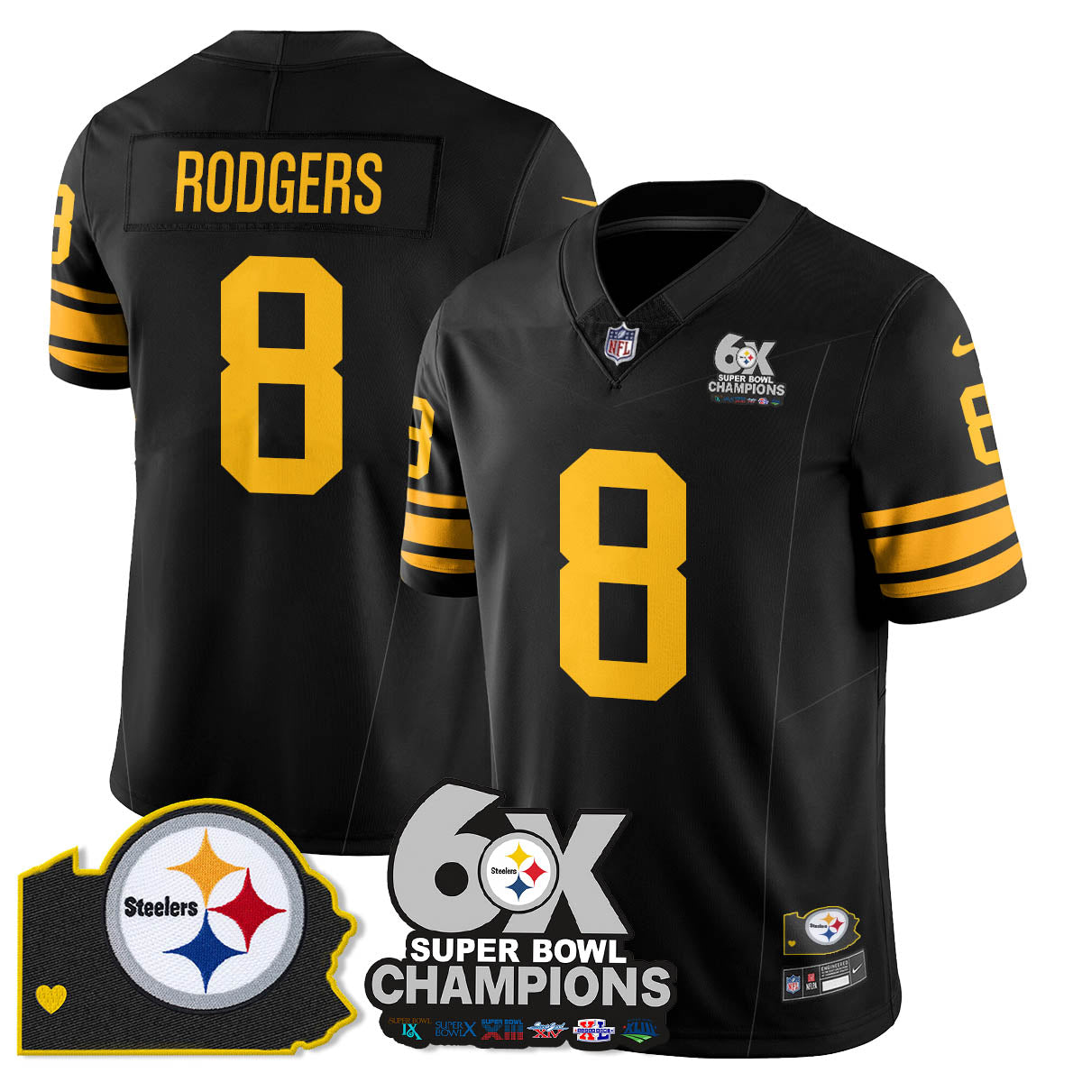 PIT 6-Time Champions Patch Vapor Limited Jersey - image 2