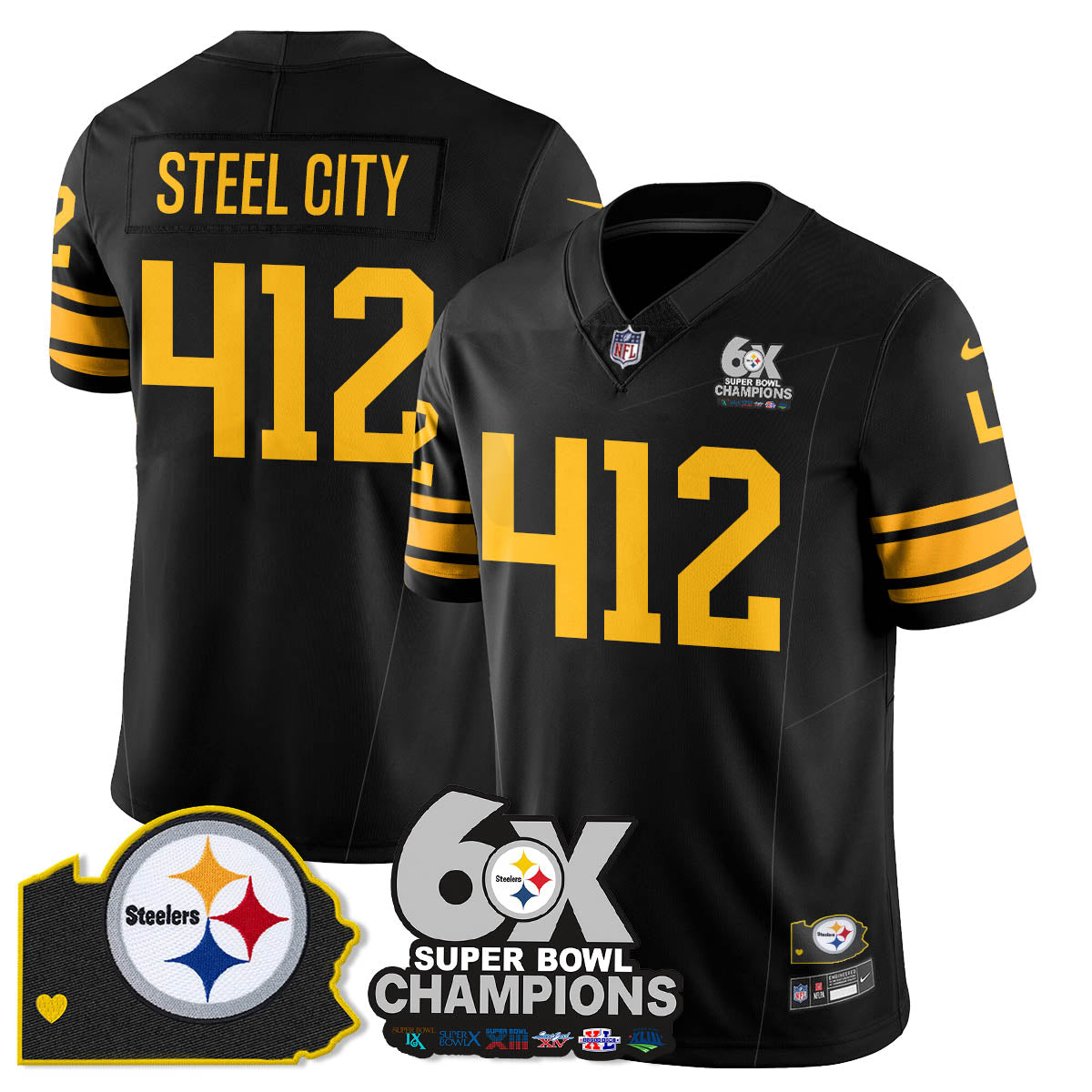 PIT 6-Time Champions Patch Vapor Limited Jersey - image 8