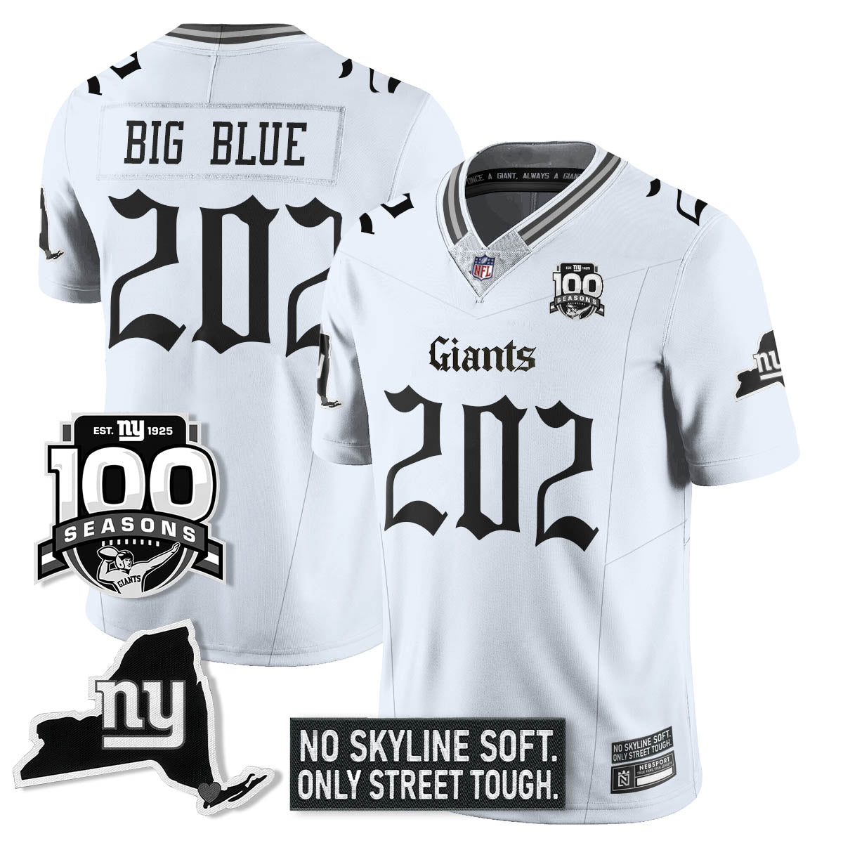 NYG 100th Seasons 'Gothic Gotham Edition' Vapor Limited Jersey - image 10