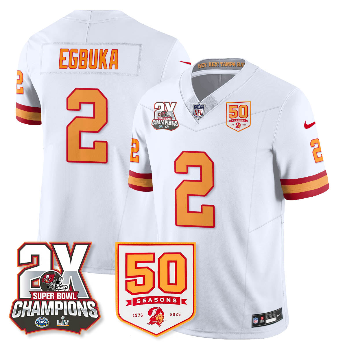 TB 2-Time Champions Patch Throwback Vapor Limited Jersey - image 26