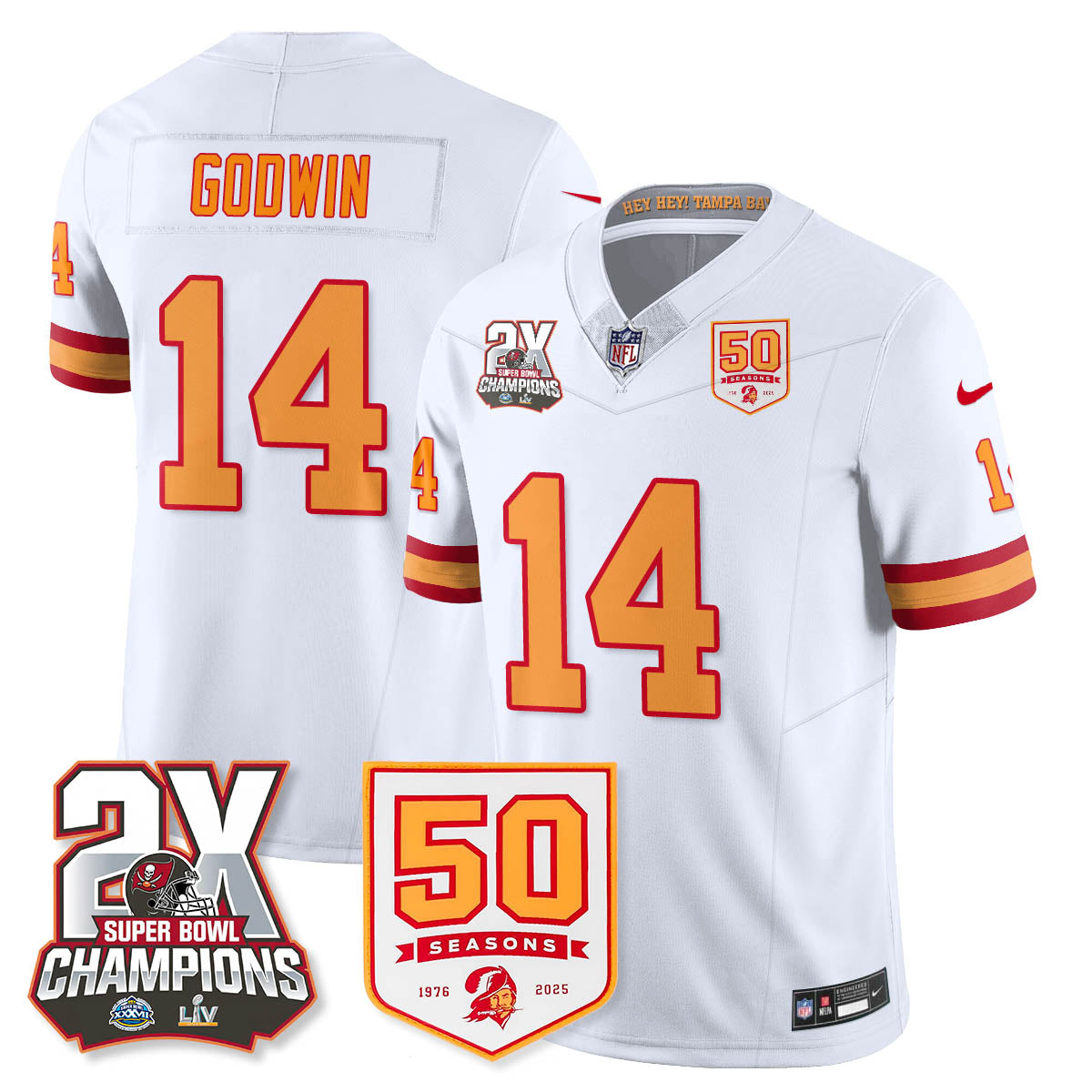 TB 2-Time Champions Patch Throwback Vapor Limited Jersey - image 24