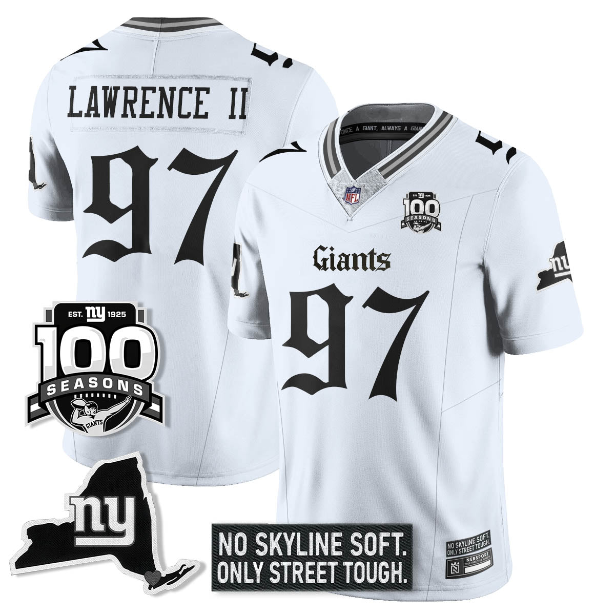 NYG 100th Seasons 'Gothic Gotham Edition' Vapor Limited Jersey - image 16