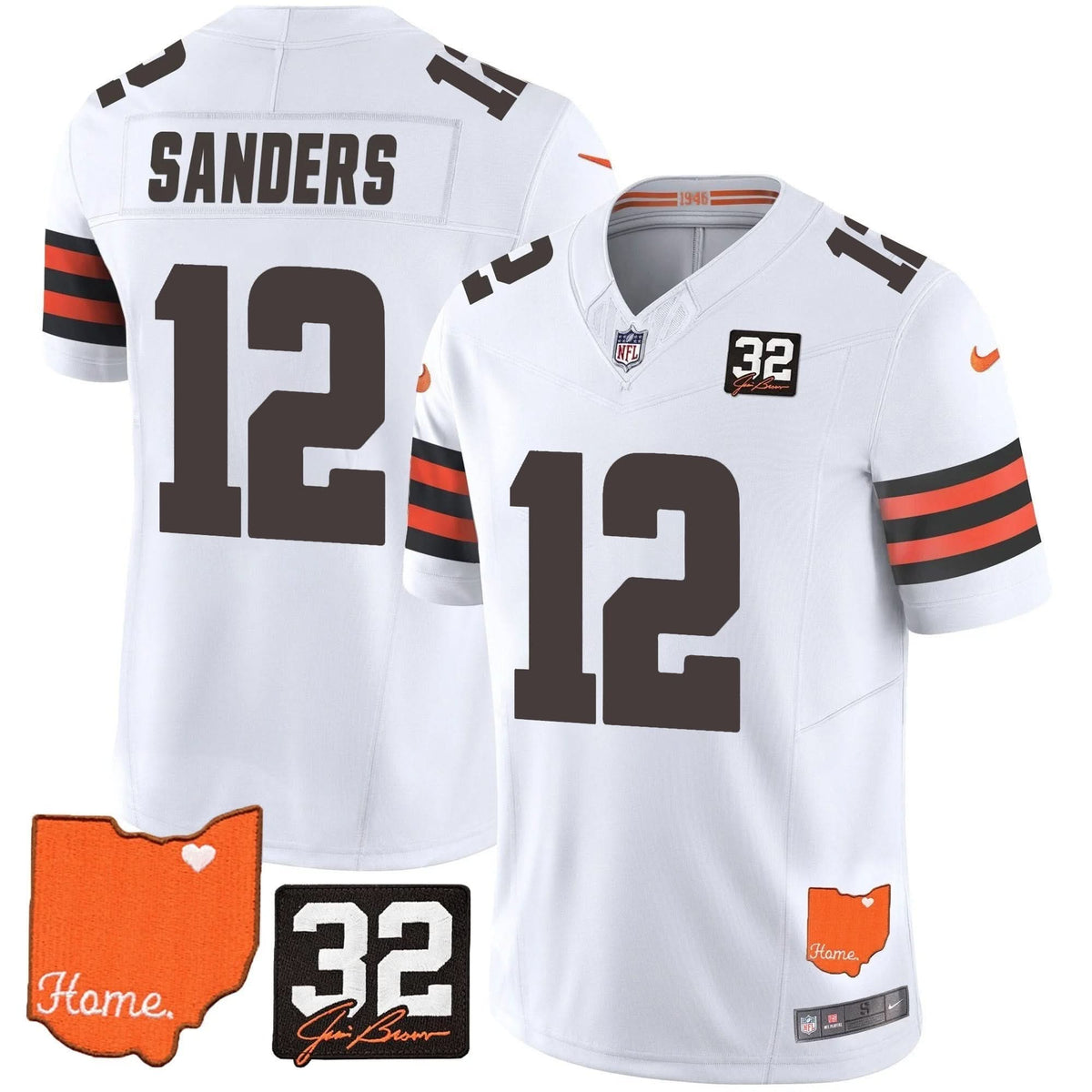 CLE #32 Jim Brown Memorial & Home Patch Vapor Limited Jersey - image 22