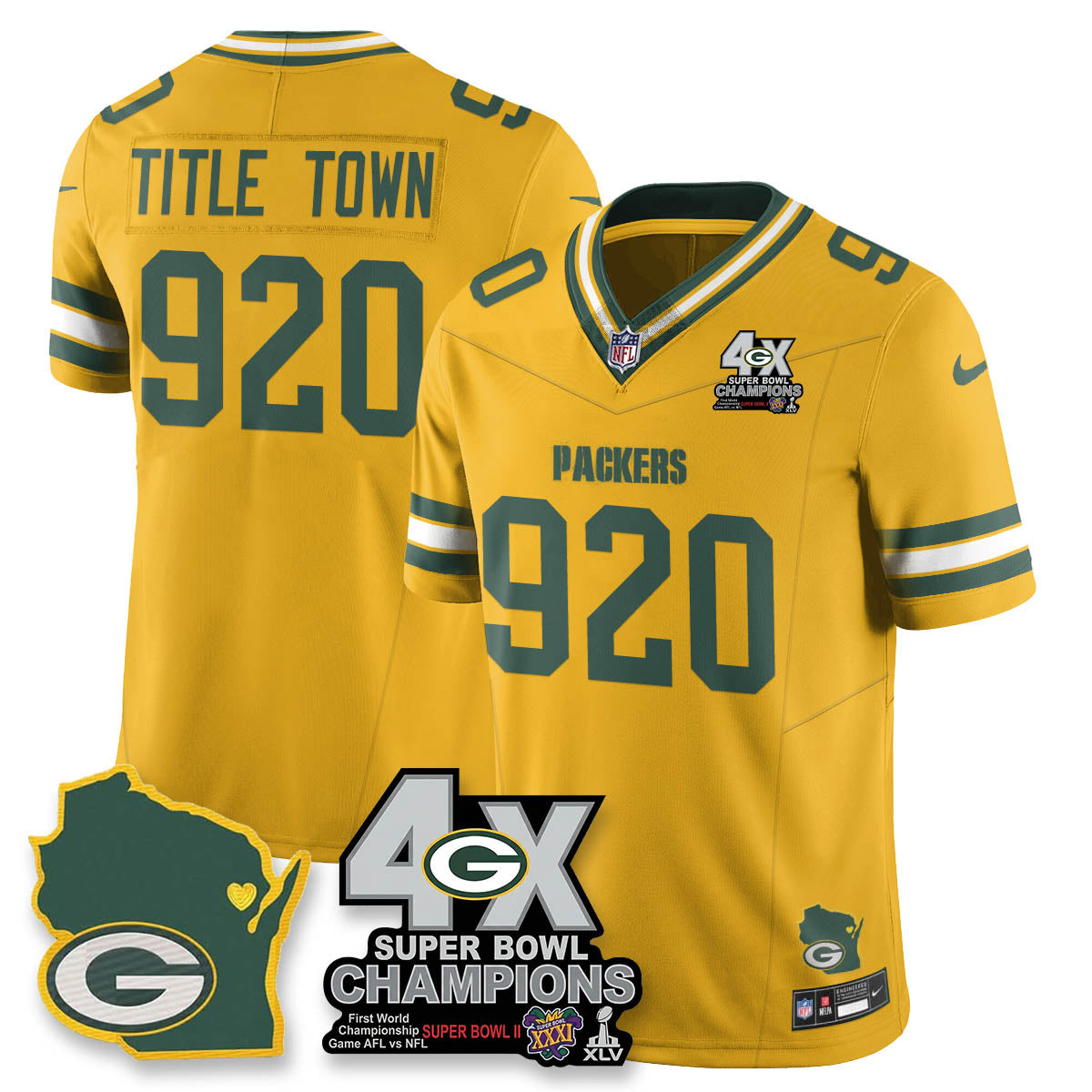 GB 4-Time Champions Patch Vapor Limited Jersey - image 42