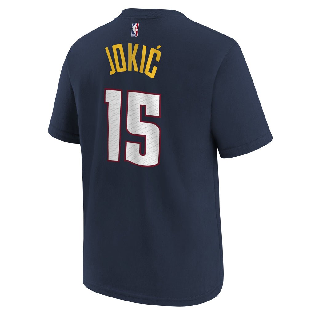 Nike Nikola Jokic Denver Nuggets Navy Icon Name & Number T-Shirt - image 3