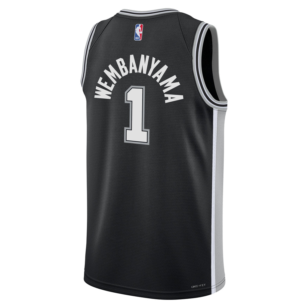 San Antonio Spurs Victor Wembanyama Nike Black Swingman Icon Jersey - image 3