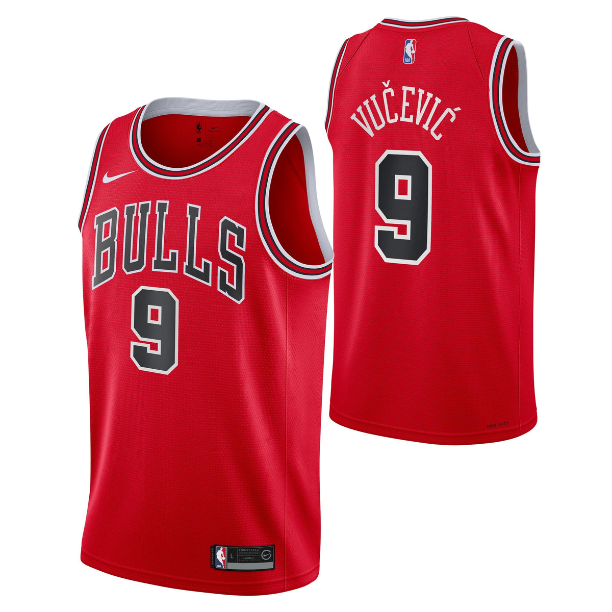 Chicago Bulls Nikola Vucevic Red Nike Swingman Icon Jersey - image 1