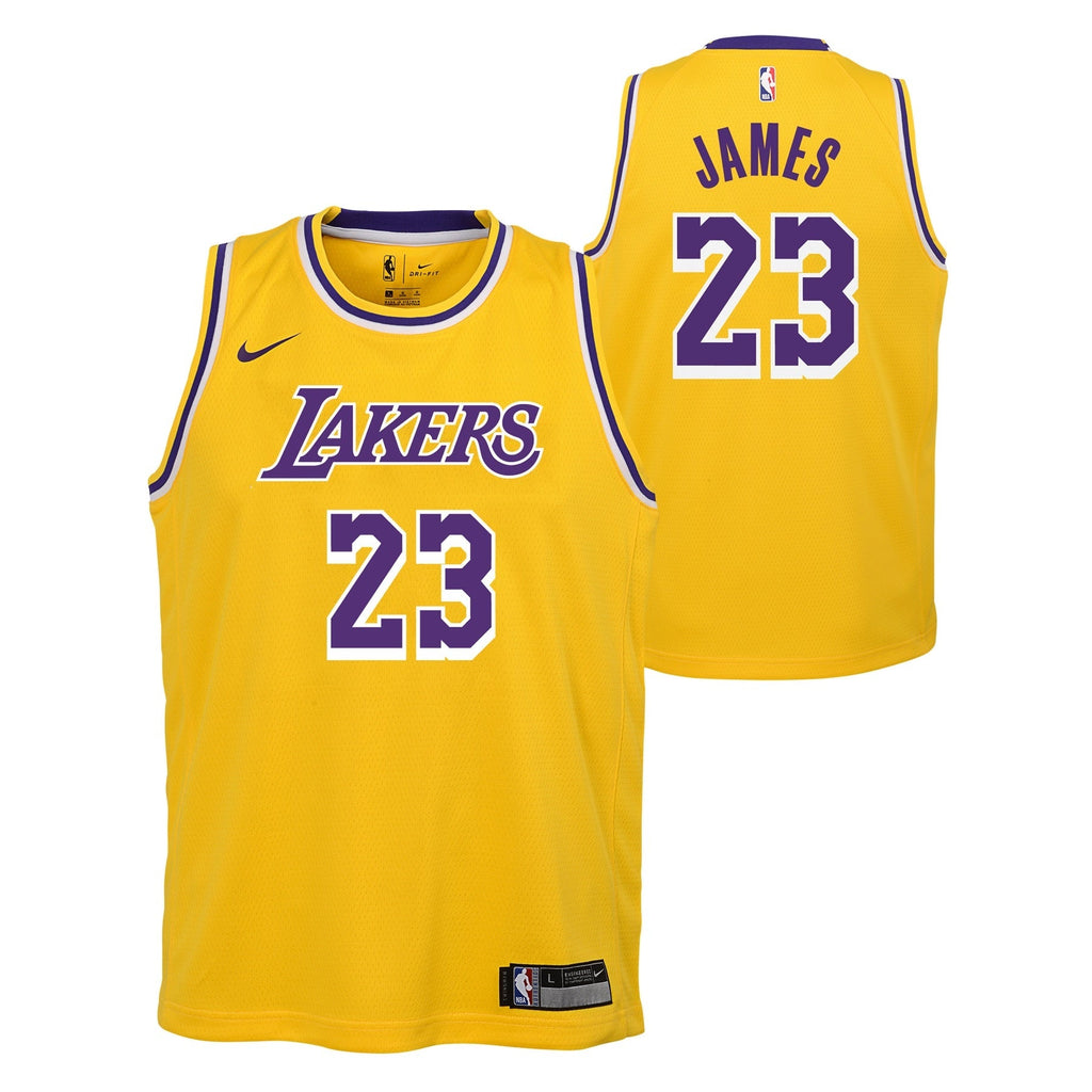 Los Angeles Lakers LeBron James Nike Gold Swingman Jersey - Icon Edition - image 1