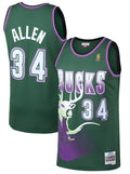 Milwaukee Bucks Ray Allen Mitchell & Ness Kelly Green 1996-97 Hardwood Classics Swingman Jersey - image 1