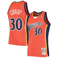 Men's Mitchell & Ness Stephen Curry Orange Golden State Warriors 2009-2010 Hardwood Classics Swingman Jersey - image 1