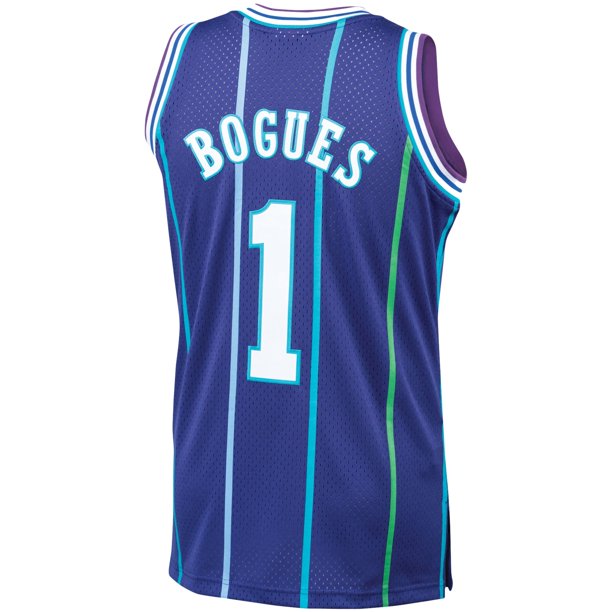 Charlotte Hornets Muggsy Bogues Mitchell & Ness Purple 1994-95 Hardwood Classics Swingman Jersey - image 3