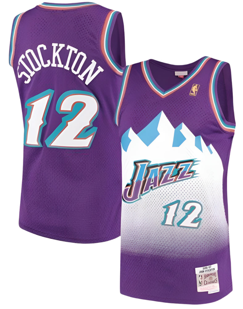 Men's Mitchell & Ness John Stockton Utah Jazz Purple 1996-97 Hardwood Classics Swingman Jersey - image 1