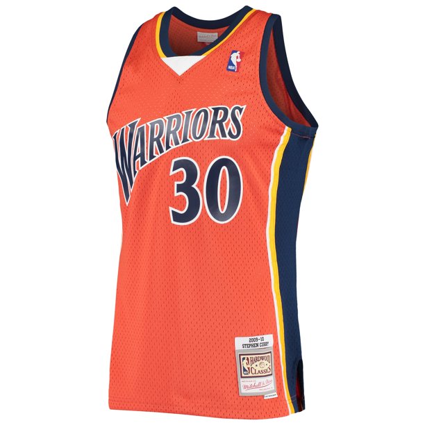 Men's Mitchell & Ness Stephen Curry Orange Golden State Warriors 2009-2010 Hardwood Classics Swingman Jersey - image 2