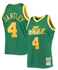 Men's Adrian Dantley Utah Jazz Mitchell & Ness 1980-81 Green Hardwood Classics Swingman Jersey - image 1
