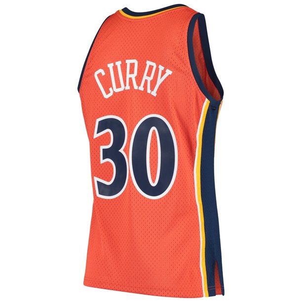 Men's Mitchell & Ness Stephen Curry Orange Golden State Warriors 2009-2010 Hardwood Classics Swingman Jersey - image 3