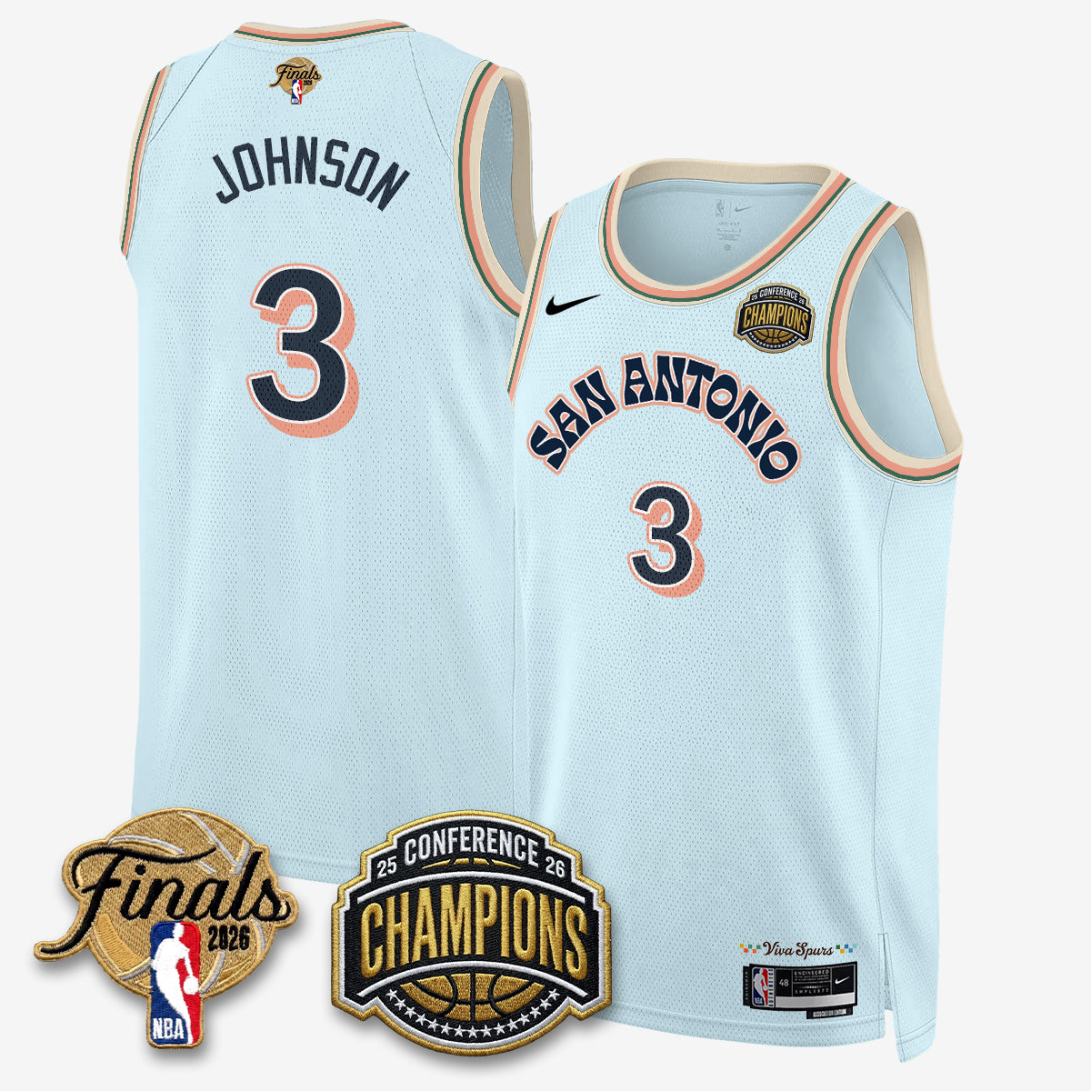 SAS 2026 NBA Western Conference Champions Vapor City Edition Jersey - Stitched - image 32