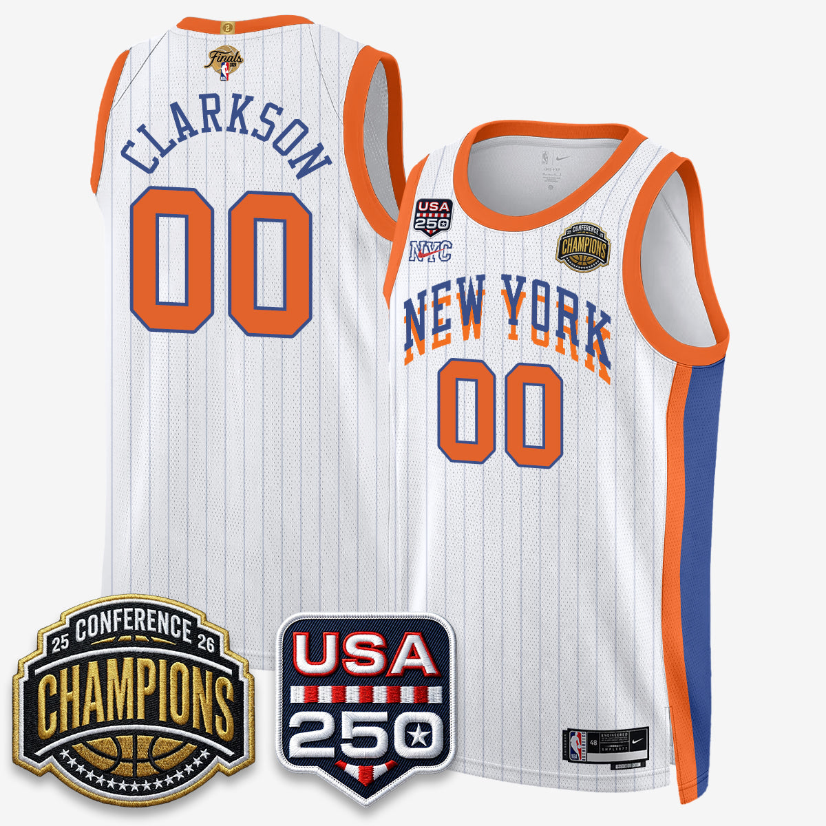 NYK 2026 NBA Eastern Conference Champions City Cream Edition Jersey V2- Stitched - image 26