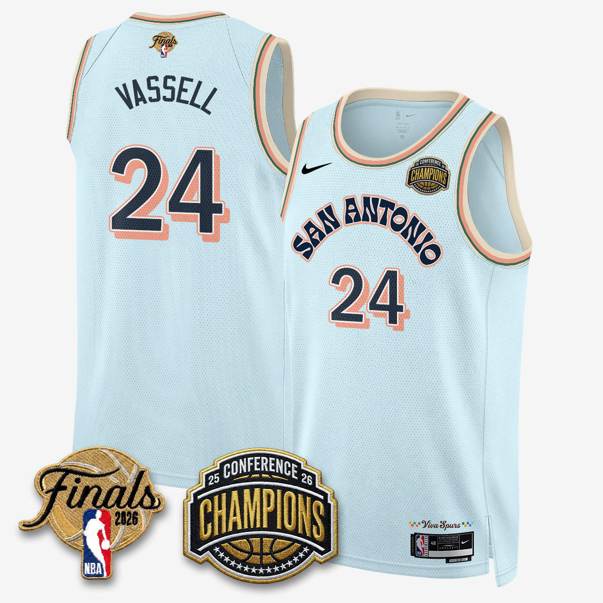 SAS 2026 NBA Western Conference Champions Vapor City Edition Jersey - Stitched - image 30