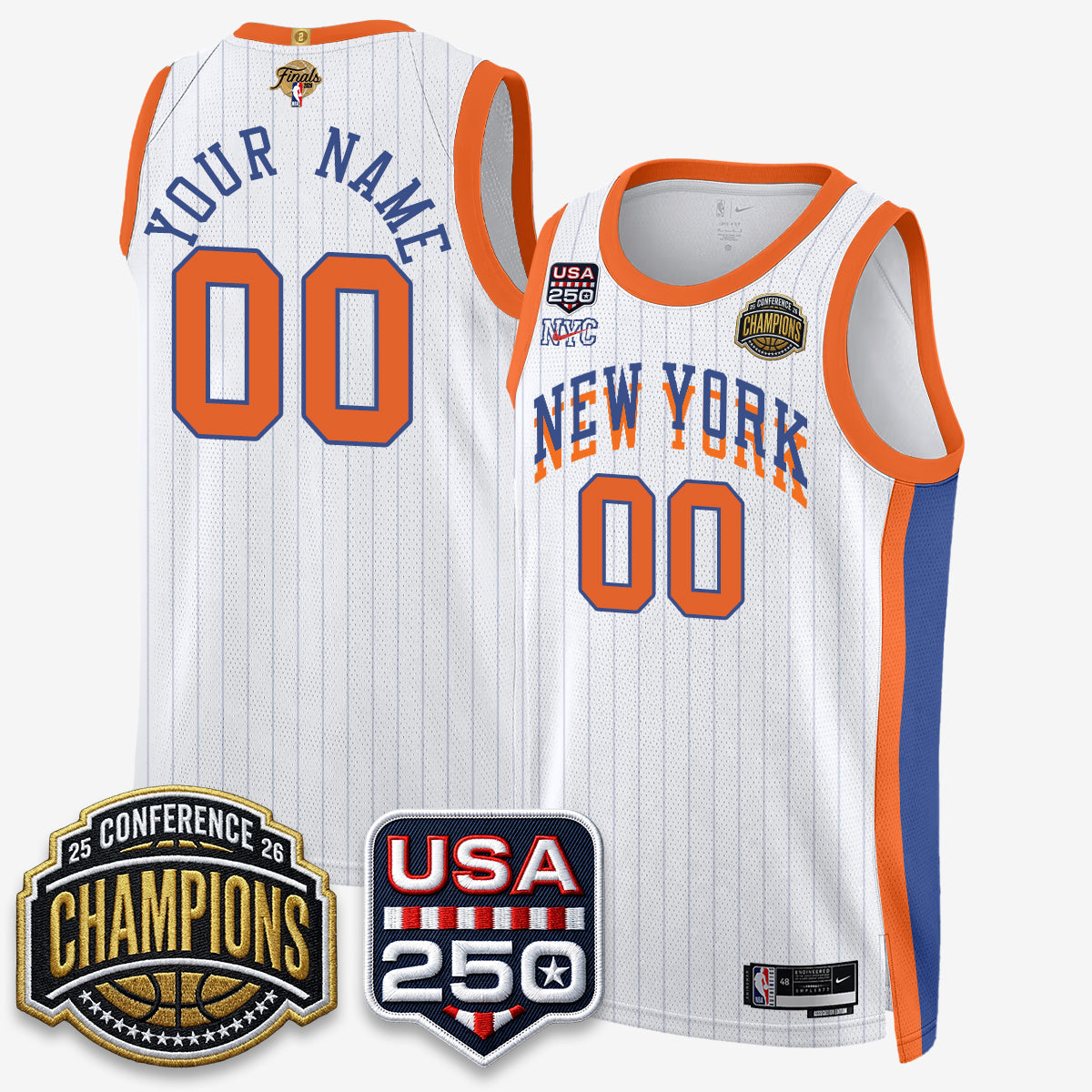 NYK 2026 NBA Eastern Conference Champions City Edition Custom Jersey V2- Stitched - image 1