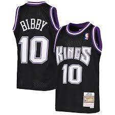 Sacramento Kings Mike Bibby 2001-02 Mitchell & Ness Black Basketball Jersey - image 1