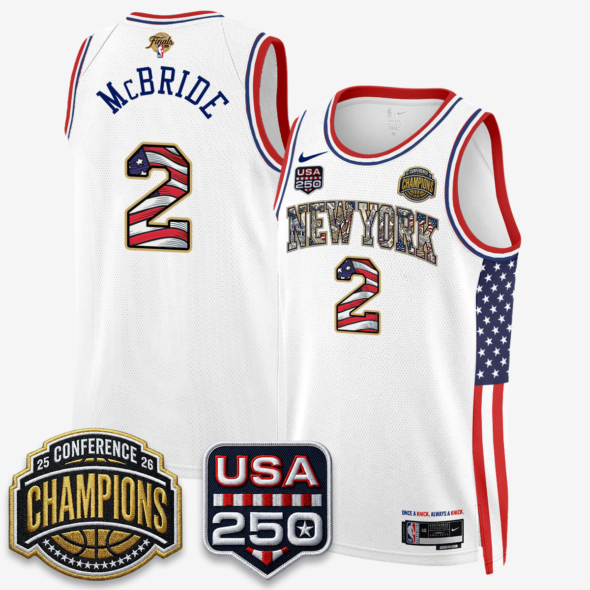 NYK 2026 NBA Eastern Conference Champions x Fourth of July Vapor Jersey - Stitched - image 37