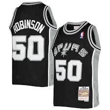 San Antonio Spurs David Robinson Black 1998-99 Hardwood Classics Swingman Jersey - image 1