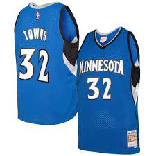 Minnesota Timberwolves Karl Anthony-Towns 2015-16 Mitchell & Ness Basketball Blue Jersey - image 1
